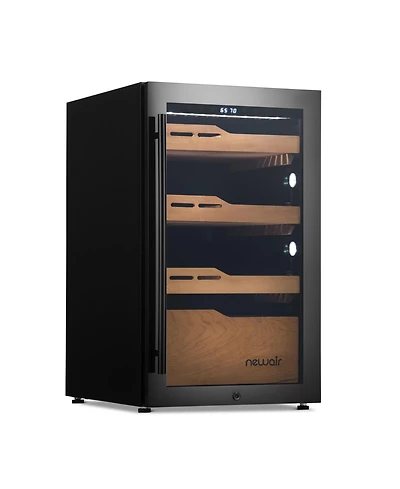 Newair 840 Count Electric Cigar Humidor, Built-in Humidification System with Opti-Temp Heating and Cooling Function, Precision Temperature, Led Lighti