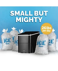 Newair 26 lbs. Countertop Bullet Ice Maker in Black