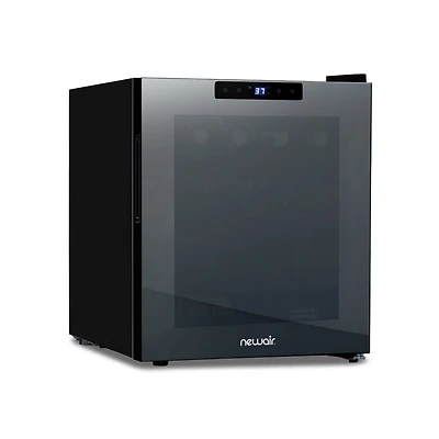 Newair Shadow Series Wine Cooler Refrigerator 16 Bottle, Freestanding Mirrored Wine Fridge with Double-Layer Tempered Glass Door & Compressor Cooling