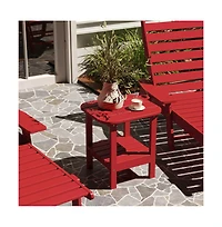Nassau 2-Tier Adirondack Side Table, All-Weather Hdpe Indoor/Outdoor Accent Table
