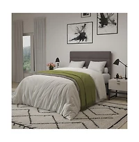 Merrick Lane Coppola Full Headboard With Tufted Upholstery And Powder Coated Metal Frame