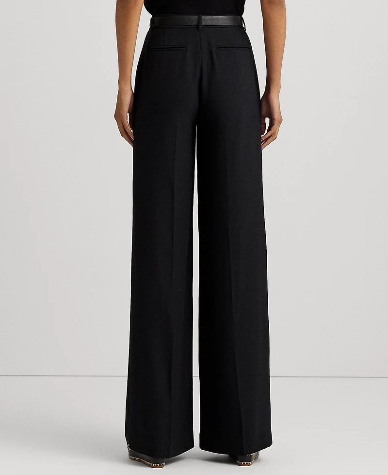 Lauren Ralph Women's Double-Faced Georgette Wide-Leg Pants