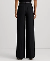 Lauren Ralph Women's Double-Faced Georgette Wide-Leg Pants