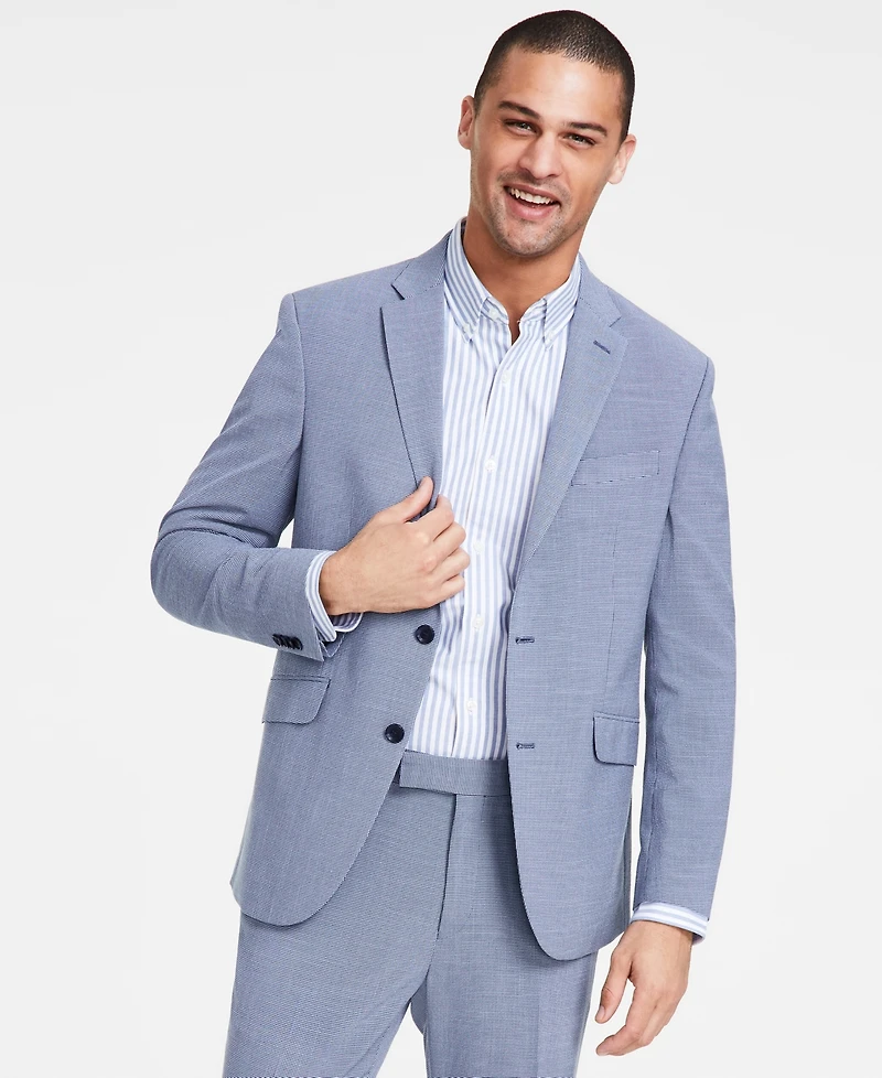 Kenneth Cole Reaction Men's Slim-Fit Mini-Houndstooth Suit