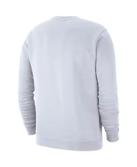 Men's Nike White Michigan State Spartans Club Fleece Sweatshirt