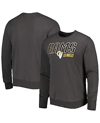 Men's '47 Brand Charcoal Los Angeles Rams Locked Headline Pullover Sweatshirt