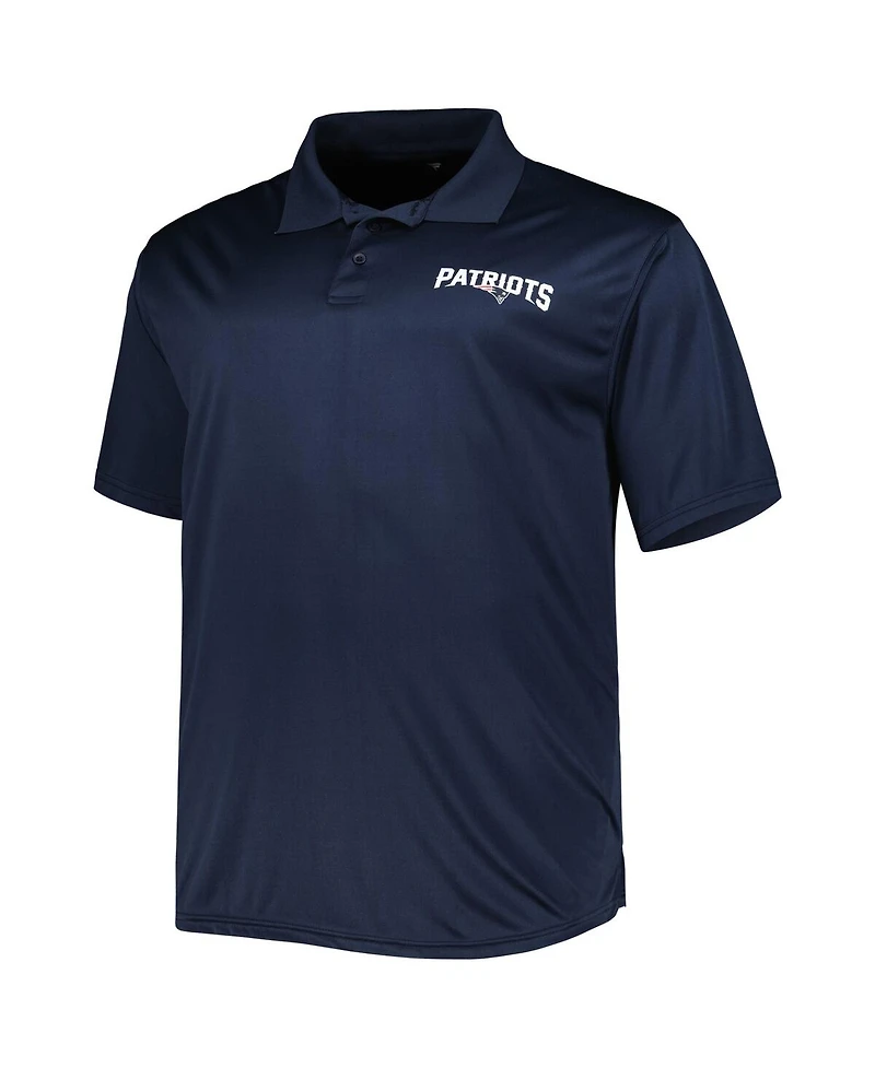 Men's Fanatics Navy, White New England Patriots Big and Tall Solid Two-Pack Polo Shirt Set