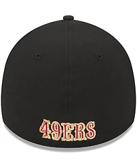 Men's New Era Black San Francisco 49ers Main 39THIRTY Flex Hat