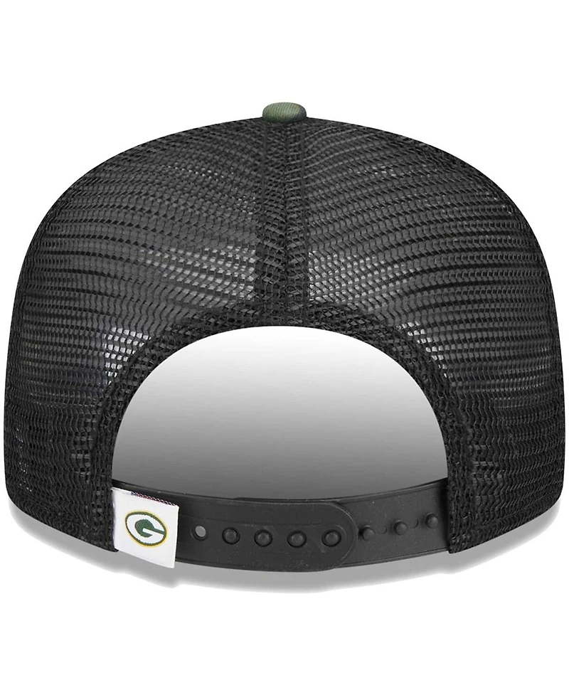 Big Boys and Girls New Era Camo Green Bay Packers Main Trucker 9FIFTY Snapback Hat