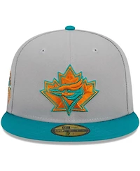 Men's New Era Gray, Teal Toronto Blue Jays 59FIFTY Fitted Hat