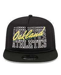Men's New Era Black Oakland Athletics Street Team A-Frame Trucker 9FIFTY Snapback Hat