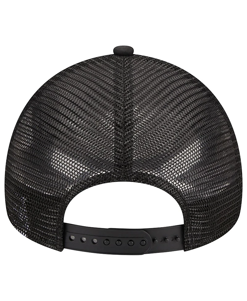 Men's New Era Black San Diego Padres A-Frame 9FORTY Trucker Adjustable Hat