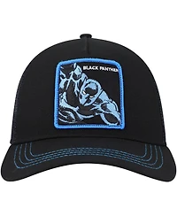 Men's Black Black Panther Retro A-Frame Snapback Hat