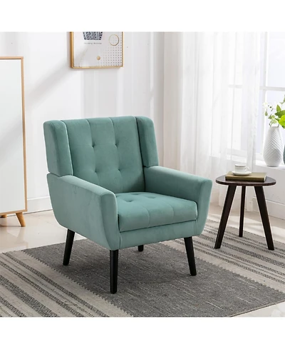 Streamdale Furniture Streamdale Modern Velvet Ergonomic Accent Chair