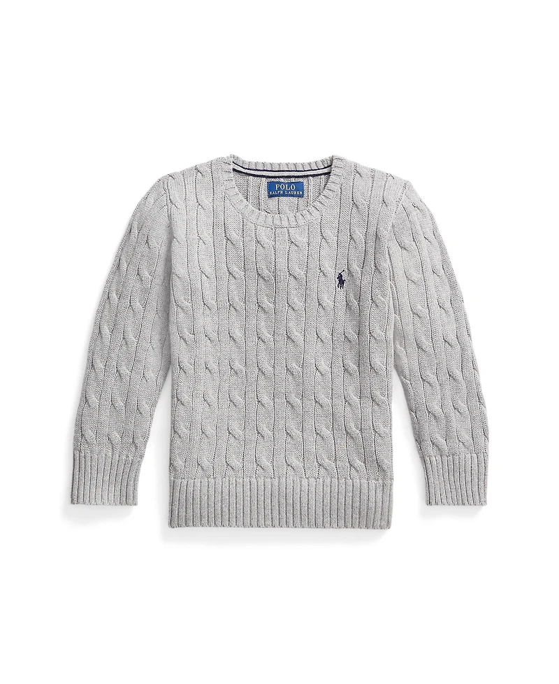 Polo Ralph Lauren Big Boys Cable- Knit Crewneck Sweater