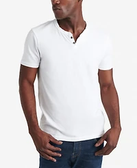 Lucky Brand Men's Venice Burnout Notch Short Sleeves T-shirt