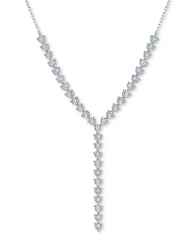 Diamond Adjustable 18" Lariat Necklace (1/4 ct. t.w.) in Sterling Silver
