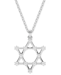 Swarovski Silver-Tone Insigne Crystal Pendant Necklace, 15-3/4" + 3" extender