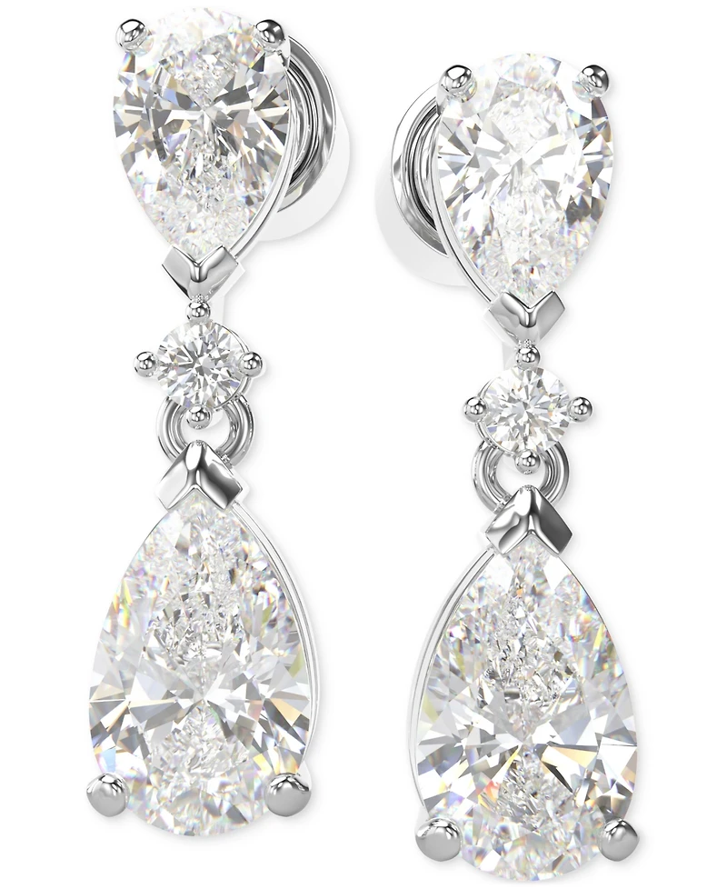 Swarovski Silver-Tone 2-Pc. Set Mesmera Crystal Drop Earrings & Necklace, 15" + 2" extender