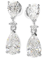 Swarovski Silver-Tone 2-Pc. Set Mesmera Crystal Drop Earrings & Necklace, 15" + 2" extender