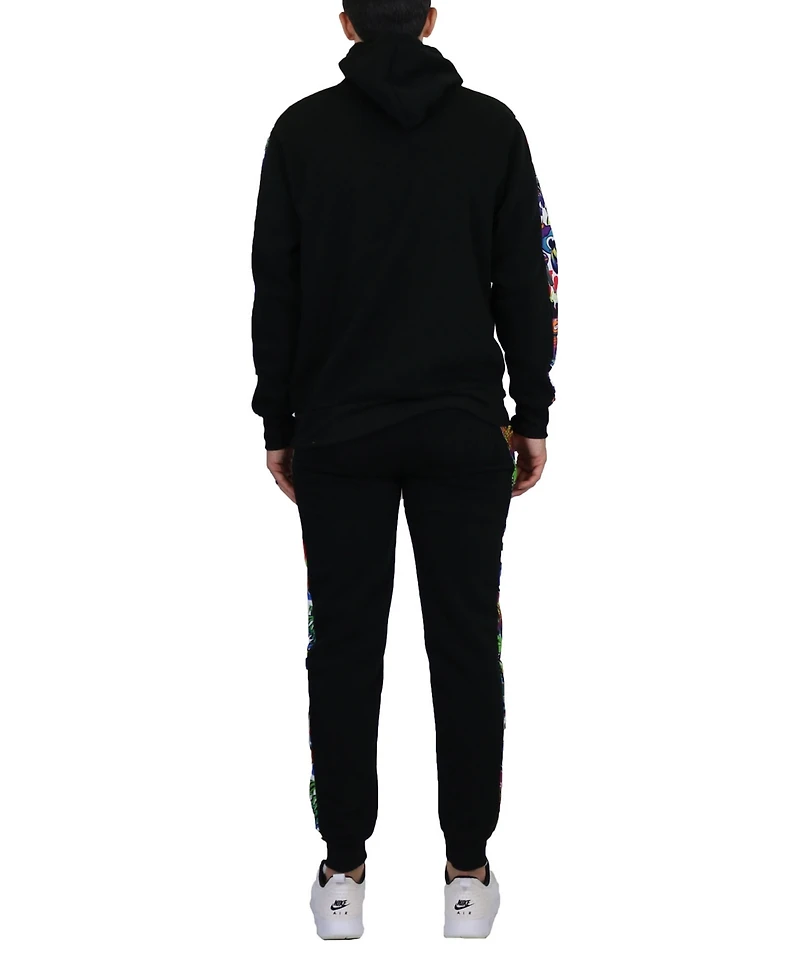 Galaxy By Harvic Men's Fleece-Lined Pullover Hoodie and Jogger Sweatpants, 2 Piece Set