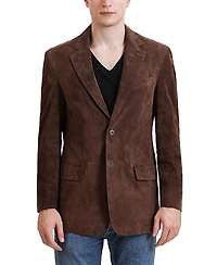 Bgsd Men Grant 2-Button Suede Leather Blazer