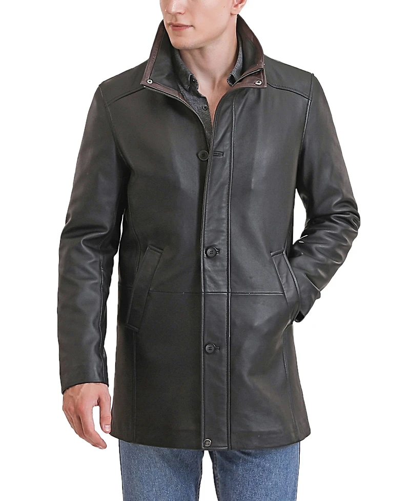 Bgsd Men Byron Leather Car Coat