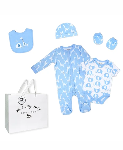 Rock-a-Bye Baby Boutique Boys Safari Layette, 6 Piece Set