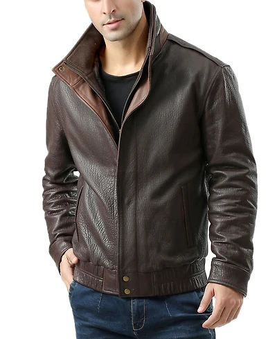 Bgsd Men's Men Brandon Leather Bomber Jacket