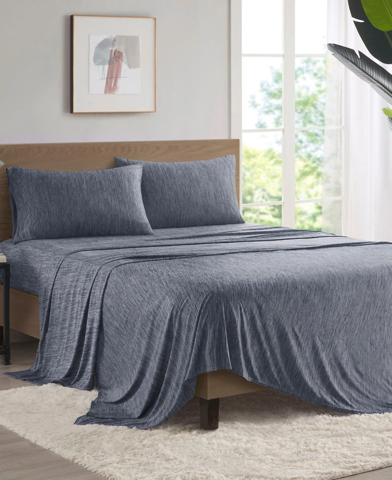 Urban Habitat Comfort Cool Jersey Knit Nylon Blend 3-Piece Sheet Set, Twin