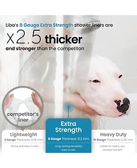 36" W x 72" H 8G Peva Extra Heavy Weight Shower Liner - Liba