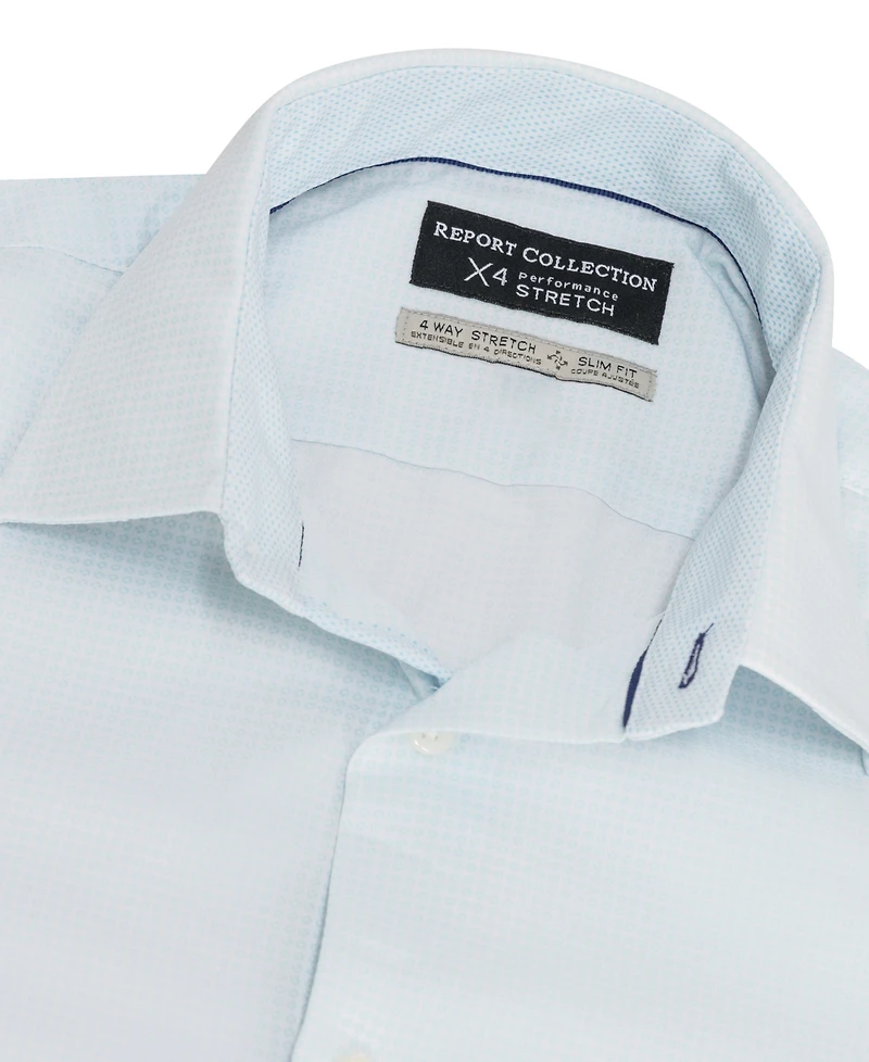 Report Collection Men's Slim-Fit Circle-Print Shirt