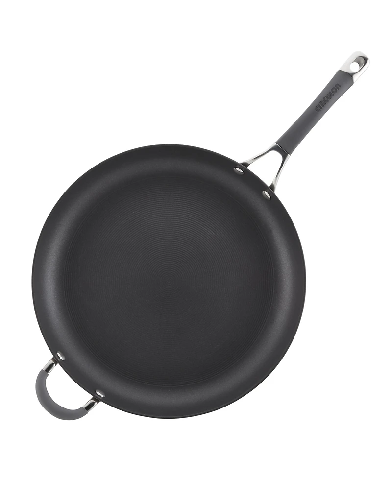 Circulon Radiance Hard Anodized Aluminum Nonstick 14" Frying Pan with Helper Handle
