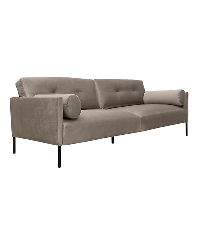 Armen Living Michalina 84" Velvet with Metal Legs Sofa