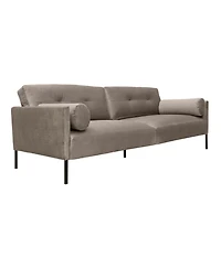 Armen Living Michalina 84" Velvet with Metal Legs Sofa