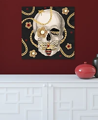 Empire Art Direct "Gold-Tone Digger" Frameless Free Floating Tempered Glass Panel Graphic Wall Art, 24" x 24" x 0.2"
