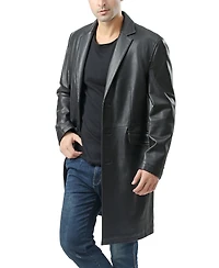 Bgsd Men Leather Long Coat
