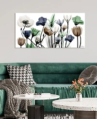 Empire Art Direct "Floral Landscape" Frameless Free Floating Tempered Glass Panel Graphic Wall Art, 24" x 48" x 0.2"