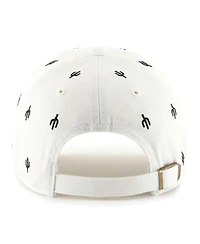 Men's and Women's '47 Brand White Las Vegas Raiders Confetti Clean Up Adjustable Hat