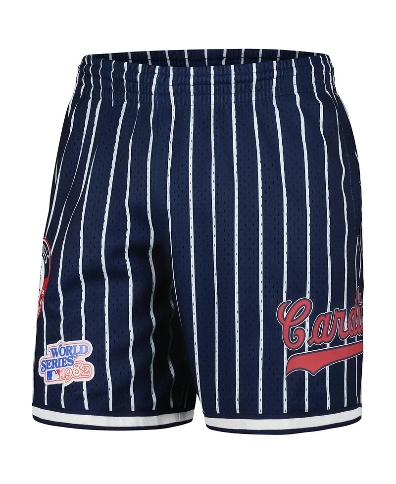 Men's Mitchell & Ness Navy St. Louis Cardinals Cooperstown Collection 1982 World Series City Mesh Shorts