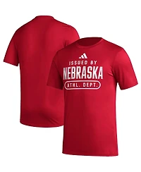 Men's adidas Scarlet Nebraska Huskers Aeroready Pregame T-shirt