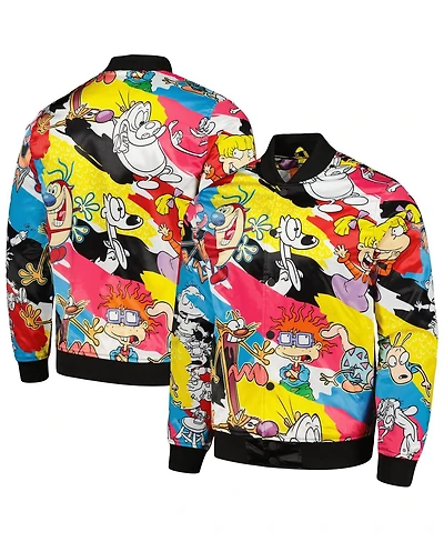 Men's Freeze Max Nickelodeon Retro Graphic Satin Full-Snap Jacket
