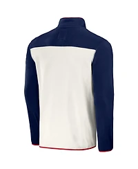 Men's Nfl x Darius Rucker Collection by Fanatics Navy, Cream New England Patriots Micro Fleece Quarter-Snap Jacket