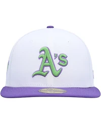 Men's New Era White Oakland Athletics 1989 World Series Side Patch 59FIFTY Fitted Hat