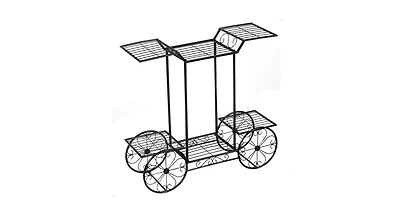 6-Tier Garden Cart Flower Rack Display Decor Pot Plant Holder