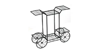 6-Tier Garden Cart Flower Rack Display Decor Pot Plant Holder