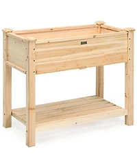 Raised Garden Elevated Wood Planter Box Stand