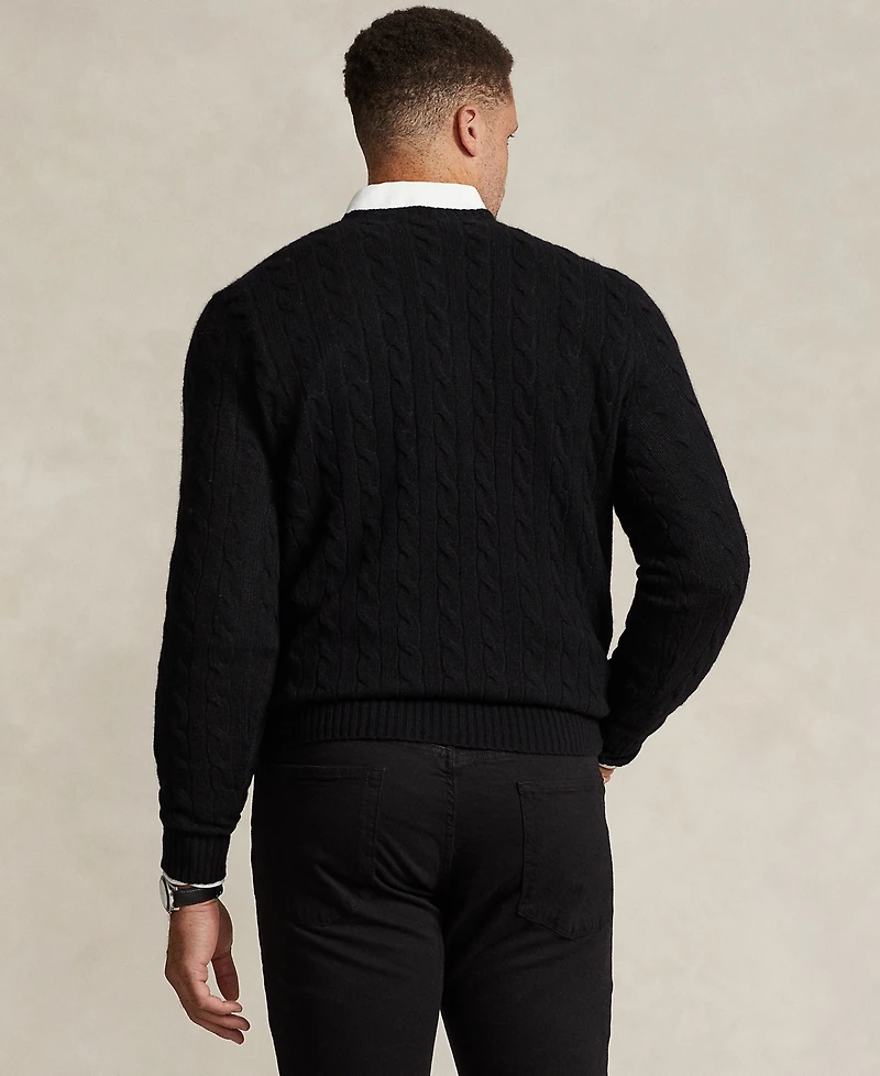 Polo Ralph Lauren Men's Big & Tall Cable-Knit Wool-Cashmere Sweater