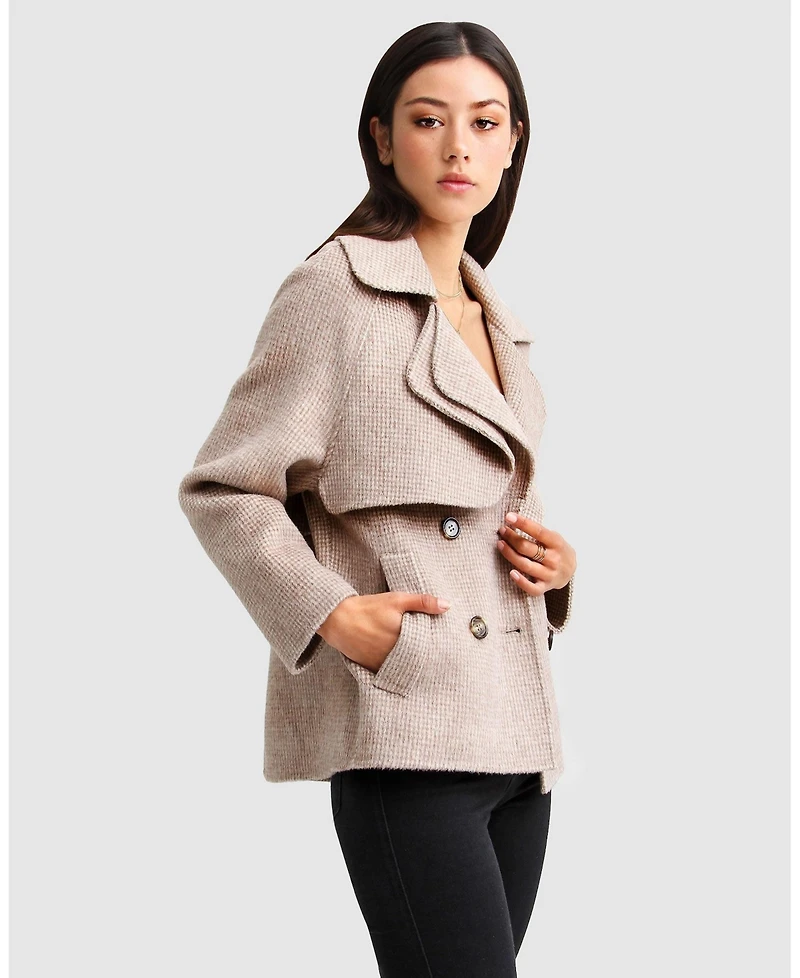 Belle & Bloom Women's I'm Yours Wool Blend Peacoat