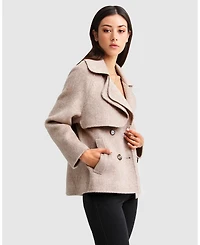 Belle & Bloom Women's I'm Yours Wool Blend Peacoat